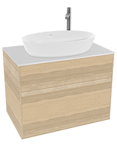 Villeroy und Boch Finion Waschtischunterschrank G87100PC 80x60,3cm, Emotion, Abdeckplatte white matt, Oak Veneer