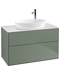 Villeroy und Boch Finion Villeroy und Boch Finion G88100GM 100x60.3cm, Emotion, cover plate white matt, Olive Matt Lacquer