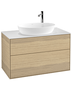 Villeroy und Boch Finion Villeroy und Boch Finion G88100PC 100x60.3cm, Emotion, cover plate white matt, Oak Veneer