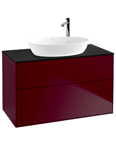 Villeroy und Boch Finion Villeroy und Boch G88200HB 100x60.3cm, Emotion, plaque de recouvrement noir mat, Peony Matt