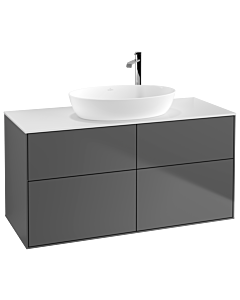 Villeroy und Boch Finion Waschtischunterschrank G91100GK 120x60,3cm, Emotion, Abdeckplatte white matt, Anthracite matt