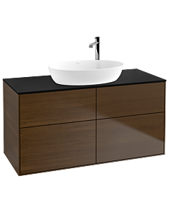 Villeroy und Boch Finion Villeroy und Boch Finion G91200GN 120x60.3cm, Emotion, cover plate black matt, walnut veneer