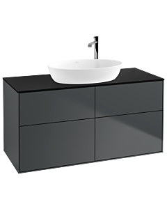 Villeroy und Boch Finion Waschtischunterschrank G91200HG 120x60,3cm, Emotion, Abdeckplatte black matt, Midnight Blue Matt Lacquer