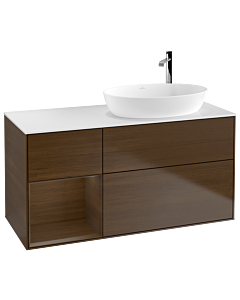 Villeroy und Boch Finion Villeroy und Boch Finion G921GNGN 120cm, cover plate white matt, Emotion, shelves Walnut Veneer , Walnut Veneer veneer