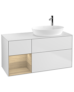 Villeroy und Boch Finion Villeroy und Boch Finion G921PCMT 120cm, cover plate white matt, Emotion, shelves Oak Veneer , white matt lacquer