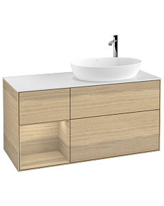 Villeroy und Boch Finion Villeroy und Boch Finion G921PCPC 120cm, cover plate white matt, Emotion, shelves Oak Veneer , Oak Veneer