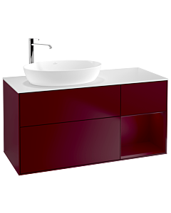 Villeroy und Boch Finion Villeroy und Boch Finion G931HBHB 120cm, cover plate white matt, Emotion, shelves Peony matt lacquer, Peony Matt