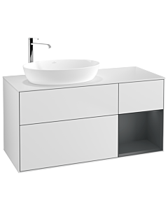 Villeroy und Boch Finion Villeroy und Boch Finion G931HGMT 120cm, cover plate white matt, emotion, shelves midnight matt lacquer, white matt lacquer