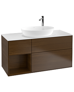 Villeroy und Boch Finion Villeroy und Boch Finion G941GNGN 120cm, cover plate white matt, Emotion, shelves Walnut Veneer , Walnut Veneer veneer