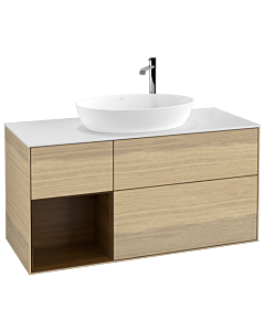 Villeroy und Boch Finion Villeroy und Boch Finion G941GNPC 120cm, cover plate white matt, Emotion, shelves Walnut Veneer , Oak Veneer