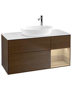 Villeroy und Boch Finion Villeroy und Boch G951PCGN 120cm, plaque de finition blanc mat, emotion, étagères Oak Veneer , placage Oak Veneer