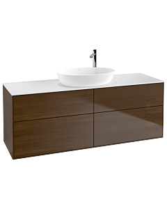 Villeroy und Boch Finion Waschtischunterschrank G97100GN 160x60,3cm, Emotion, Abdeckplatte white matt, Walnut veneer