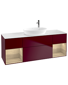 Villeroy und Boch Finion Villeroy und Boch Finion G981PCHB 160cm, cover plate white matt, Emotion, shelves Oak Veneer , Peony Matt