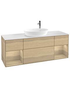 Villeroy und Boch Finion Villeroy und Boch Finion G981PCPC 160cm, cover plate white matt, Emotion, shelves Oak Veneer , Oak Veneer