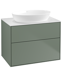 Villeroy und Boch Finion G99100GM 80x60.3cm, Emotion, plaque de recouvrement blanc mat, Olive Matt Lacquer
