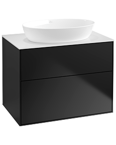 Villeroy und Boch Finion Villeroy und Boch G99100PD 80x60.3cm, Emotion, plaque de recouvrement blanc mat, laqué noir mat