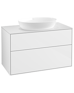 Villeroy und Boch Finion Villeroy und Boch GA0100GF 100x60.3cm, Emotion, plaque de recouvrement blanc mat, laqué blanc brillant