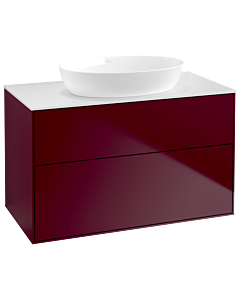 Villeroy und Boch Finion Waschtischunterschrank GA0100HB 100x60,3cm, Emotion, Abdeckplatte white matt, Peony Matt