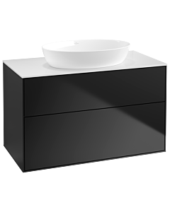 Villeroy und Boch Finion Villeroy und Boch GA0100PD 100x60.3cm, Emotion, plaque de recouvrement blanc mat, laqué noir mat