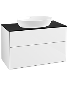 Villeroy und Boch Finion Villeroy und Boch GA0200GF 100x60.3cm, Emotion, plaque de recouvrement noir mat, laqué blanc brillant