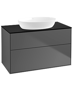 Villeroy und Boch Finion Waschtischunterschrank GA0200GK 100x60,3cm, Emotion, Abdeckplatte black matt, Anthracite matt