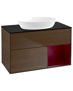 Villeroy und Boch Finion Villeroy und Boch Finion GA22HBGN 100cm, cover plate black matt, Emotion, shelves Peony matt lacquer, Peony veneer