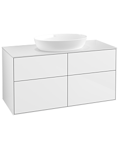 Villeroy und Boch Finion Waschtischunterschrank GA3100GF 120x60,3cm, Emotion, Abdeckplatte white matt, Glossy white lacquer