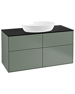 Villeroy und Boch Finion Waschtischunterschrank GA3200GM 120x60,3cm, Emotion, Abdeckplatte black matt, Olive Matt Lacquer