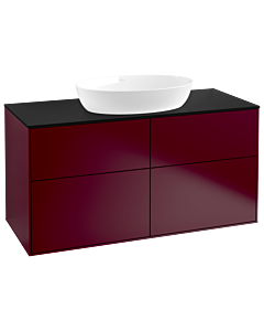 Villeroy und Boch Finion Waschtischunterschrank GA3200HB 120x60,3cm, Emotion, Abdeckplatte black matt, Peony Matt