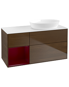 Villeroy und Boch Finion Villeroy und Boch Finion GA41HBGN 120cm, cover plate white matt, Emotion, shelves Peony matt lacquer, Peony veneer