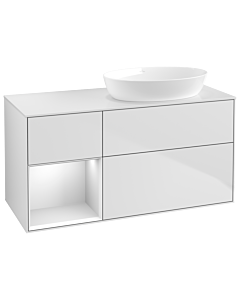 Villeroy und Boch Finion Waschtischunterschrank GA41MTMT 120cm, Abdeckplatte white matt, Emotion, Regale White matt lacquer, White matt lacquer