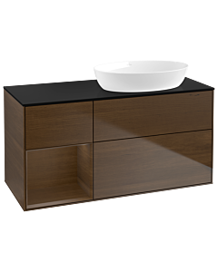Villeroy und Boch Finion Villeroy und Boch Finion GA42GNGN 120cm, cover plate black matt, Emotion, shelves Walnut Veneer , Walnut Veneer veneer
