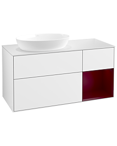 Villeroy und Boch Finion Villeroy und Boch Finion GA51HBGF 120cm, cover plate white matt, Emotion, shelves Peony matt lacquer, glossy white lacquer