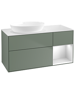 Villeroy und Boch Finion Villeroy und Boch Finion GA51MTGM 120cm, cover plate white matt, Emotion, shelves white matt lacquer, Olive Matt Lacquer
