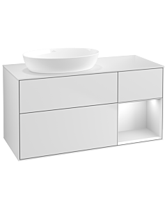 Villeroy und Boch Finion Waschtischunterschrank GA51MTMT 120cm, Abdeckplatte white matt, Emotion, Regale White matt lacquer, White matt lacquer