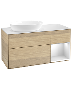 Villeroy und Boch Finion Villeroy und Boch Finion GA51MTPC 120cm, cover plate white matt, Emotion, shelves white matt lacquer, Oak Veneer