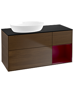 Villeroy und Boch Finion Villeroy und Boch Finion GA52HBGN 120cm, cover plate black matt, Emotion, shelves Peony matt lacquer, Peony veneer