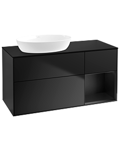Villeroy und Boch Finion Villeroy und Boch Finion GA52PDPD 120cm, cover plate black matt, Emotion, shelves Black matt lacquer, Black matt lacquer