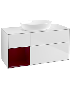 Villeroy und Boch Finion Villeroy und Boch Finion GA61HBMT 120cm, cover plate white matt, Emotion, shelves Peony matt lacquer, white matt lacquer