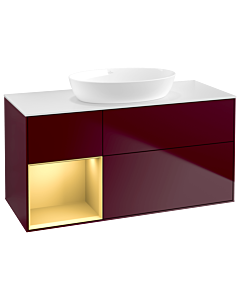 Villeroy und Boch Finion Villeroy und Boch Finion GA61HFHB 120cm, cover plate white matt, Emotion, shelves gold matt lacquer, Peony Matt