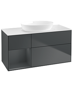 Villeroy und Boch Finion Waschtischunterschrank GA61HGHG 120cm, Abdeckplatte white matt, Emotion, Regale Midnight matt lacquer, Midnight Blue Matt Lacquer