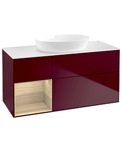 Villeroy und Boch Finion Villeroy und Boch Finion GA61PCHB 120cm, cover plate white matt, Emotion, shelves Oak Veneer , Peony Matt
