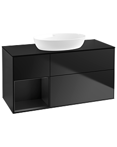 Villeroy und Boch Finion Villeroy und Boch Finion GA62PDPD 120cm, cover plate black matt, Emotion, shelves Black matt lacquer, Black matt lacquer