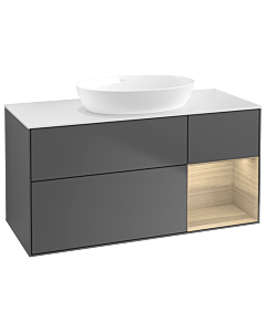 Villeroy und Boch Finion Villeroy und Boch Finion GA71PCGK 120cm, cover plate white matt, Emotion, shelves Oak Veneer , anthracite matt