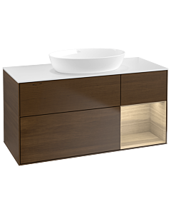 Villeroy und Boch Finion Villeroy und Boch Finion GA71PCGN 120cm, cover plate white matt, Emotion, shelves Oak Veneer , Oak Veneer veneer