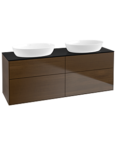 Villeroy und Boch Finion Villeroy und Boch GA8200GN 160x60.3cm, Emotion, plaque de recouvrement noir mat, placage noyer