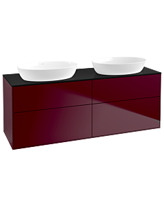 Villeroy und Boch Finion GA8200HB 160x60.3cm, Emotion, plaque de recouvrement noir mat, Peony Matt