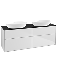 Villeroy und Boch Finion Waschtischunterschrank GA8200MT 160x60,3cm, Emotion, Abdeckplatte black matt, White matt lacquer