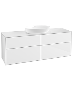 Villeroy und Boch Finion Villeroy und Boch GA9100GF 160x60.3cm, Emotion, plaque de recouvrement blanc mat, laqué blanc brillant