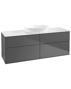 Villeroy und Boch Finion Villeroy und Boch GA9100GK 160x60,3 cm, Emotion, plaque de recouvrement blanc mat, anthracite mat